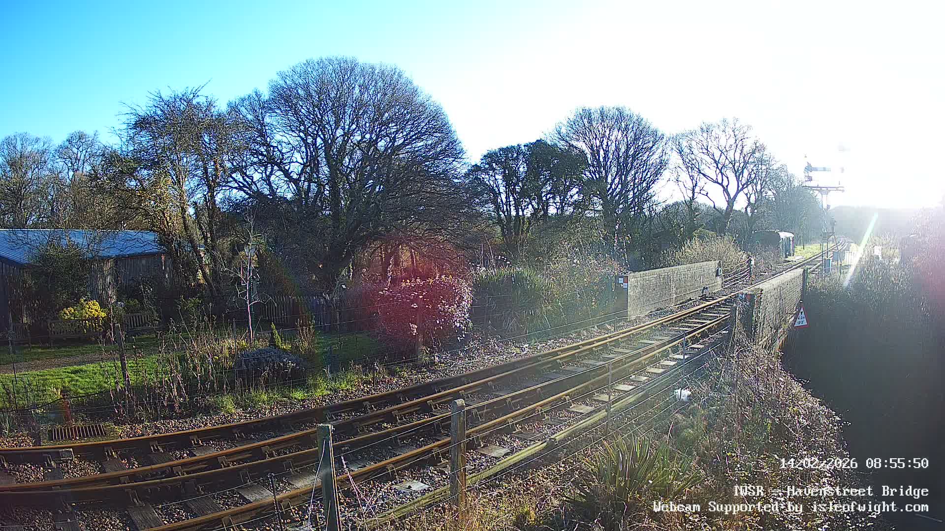 Isle of Wight Steam Railway, Havenstreet Railway Bridge Live Cam - Havenstreet & Ashey, Isle of Wight, Southeast, England, United Kingdom