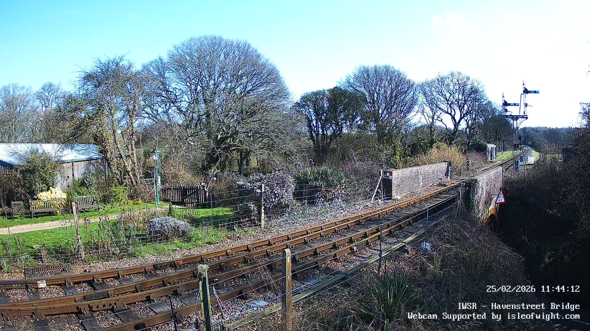Isle of Wight Steam Railway, Havenstreet Railway Bridge Live Cam - Havenstreet & Ashey, Isle of Wight, Southeast, England, United Kingdom