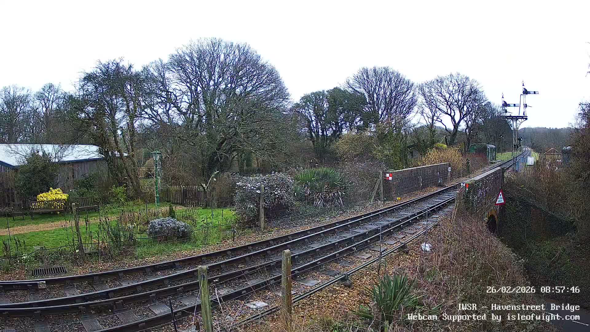 Isle of Wight Steam Railway, Havenstreet Railway Bridge Live Cam - Havenstreet & Ashey, Isle of Wight, Southeast, England, United Kingdom