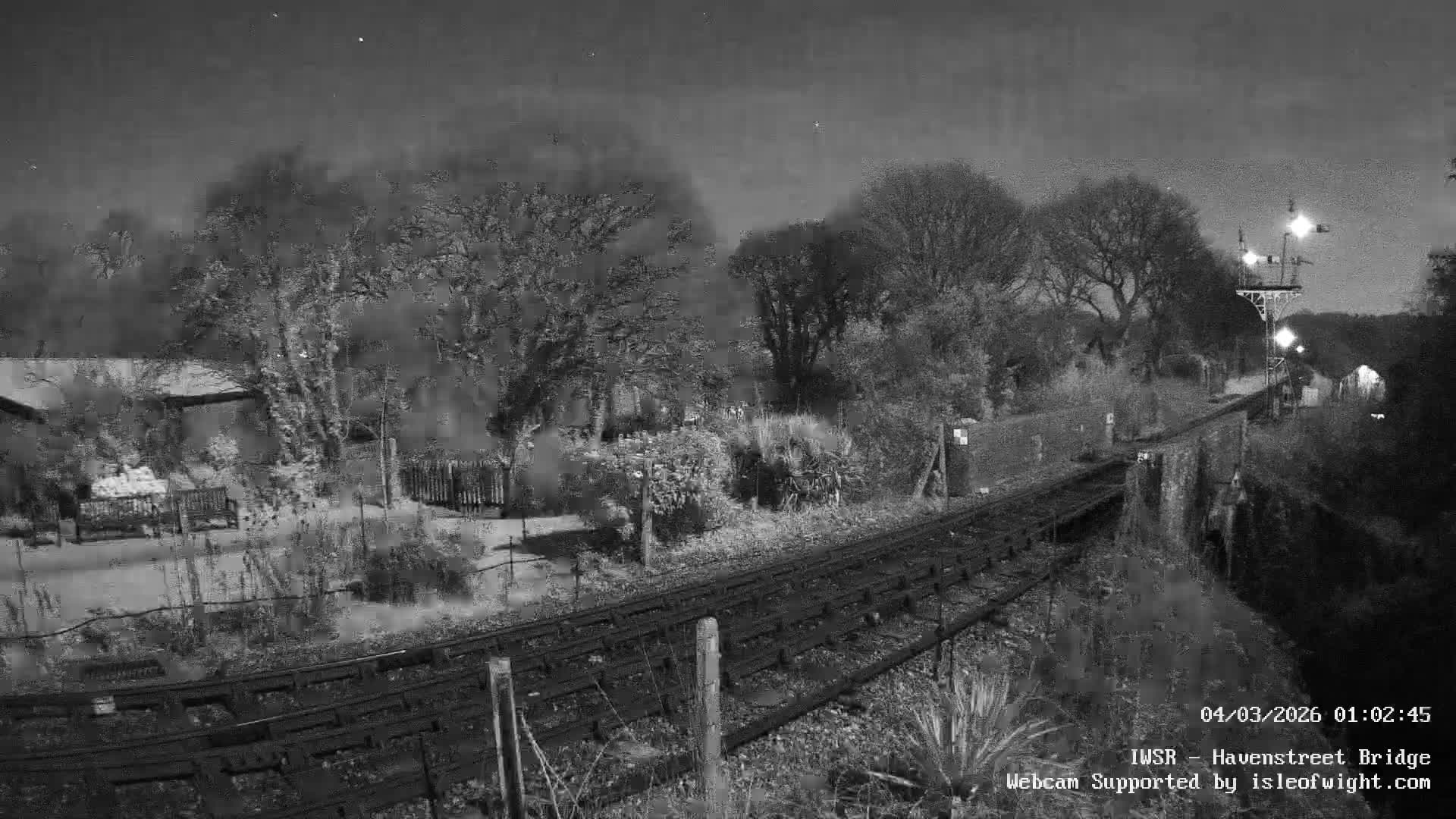Isle of Wight Steam Railway, Havenstreet Railway Bridge Live Cam - Havenstreet & Ashey, Isle of Wight, Southeast, England, United Kingdom