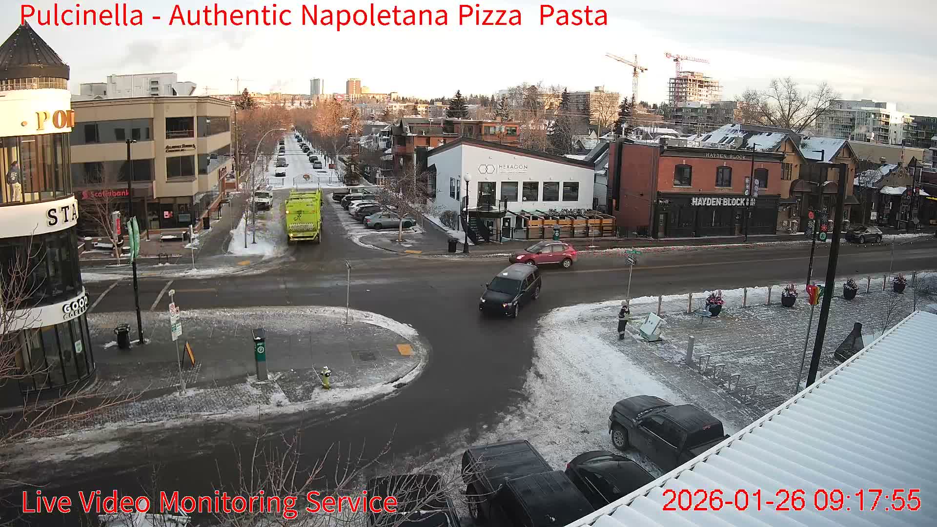 Hillhurst Neighbourhood, Kensington Road & Crescent NW Junction Live Cam - Hillhurst, Calgary, Alberta, Canada