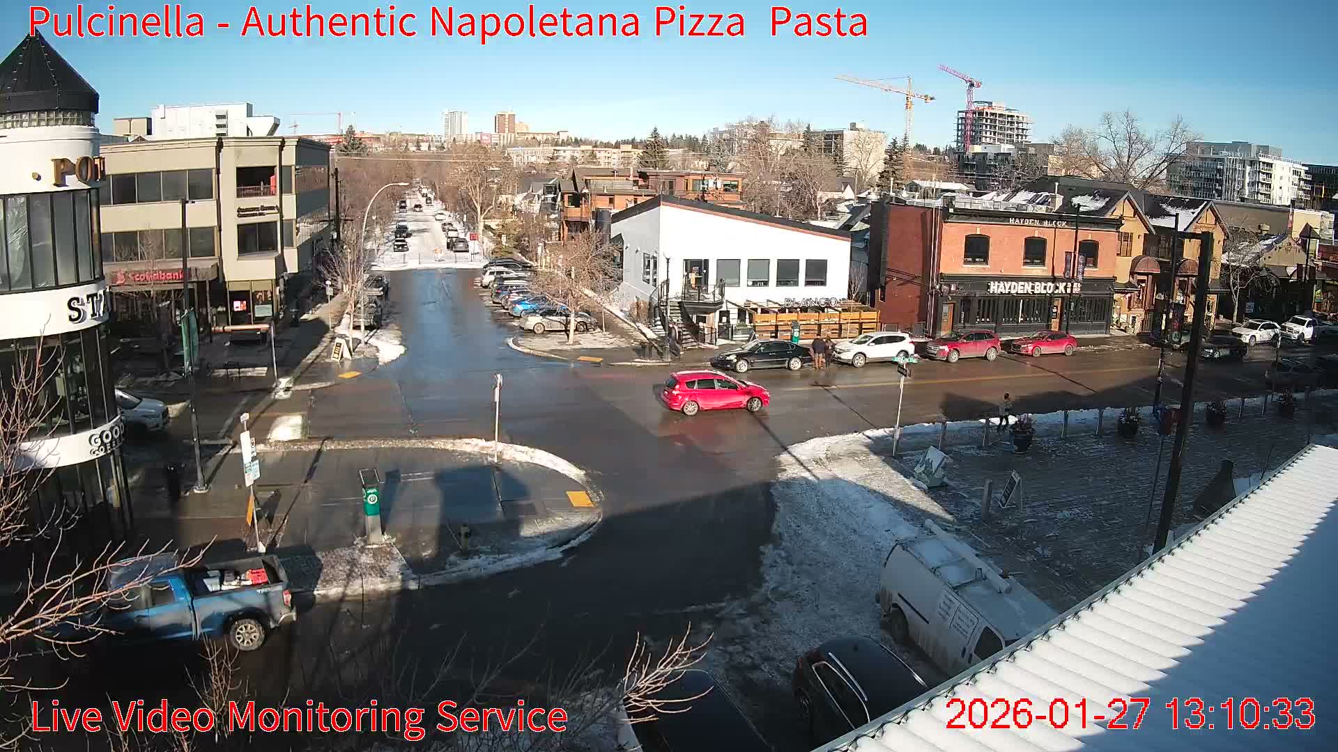 Hillhurst Neighbourhood, Kensington Road & Crescent NW Junction Live Cam - Hillhurst, Calgary, Alberta, Canada