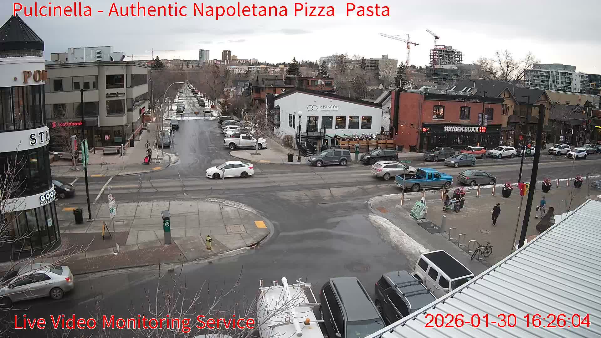 Hillhurst Neighbourhood, Kensington Road & Crescent NW Junction Live Cam - Hillhurst, Calgary, Alberta, Canada