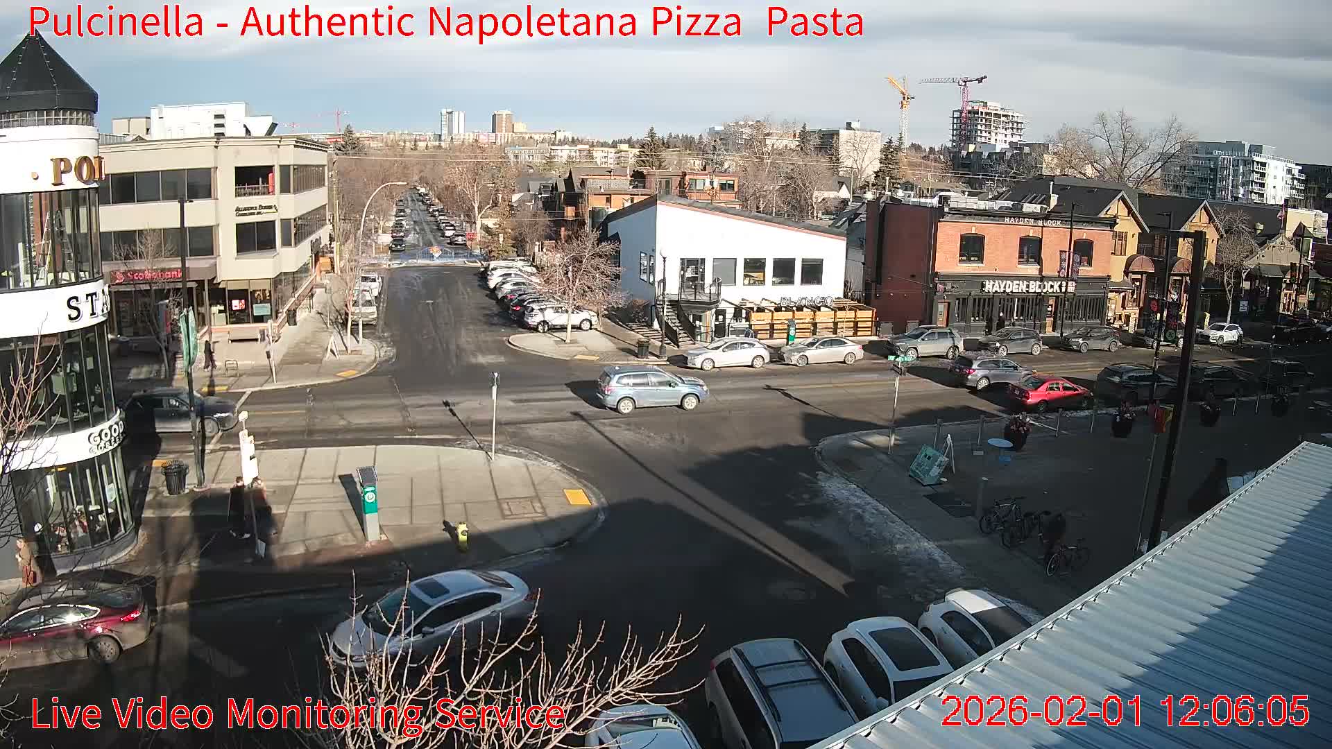 Hillhurst Neighbourhood, Kensington Road & Crescent NW Junction Live Cam - Hillhurst, Calgary, Alberta, Canada