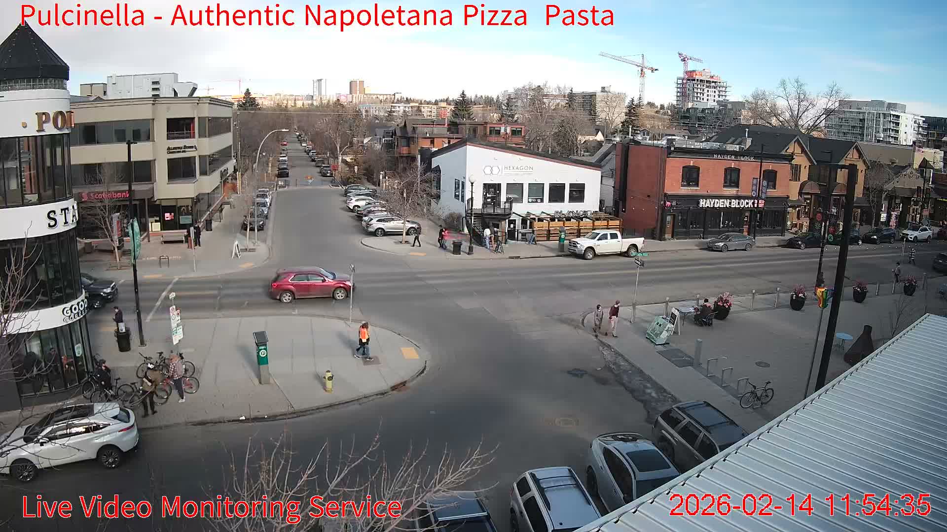 Hillhurst Neighbourhood, Kensington Road & Crescent NW Junction Live Cam - Hillhurst, Calgary, Alberta, Canada