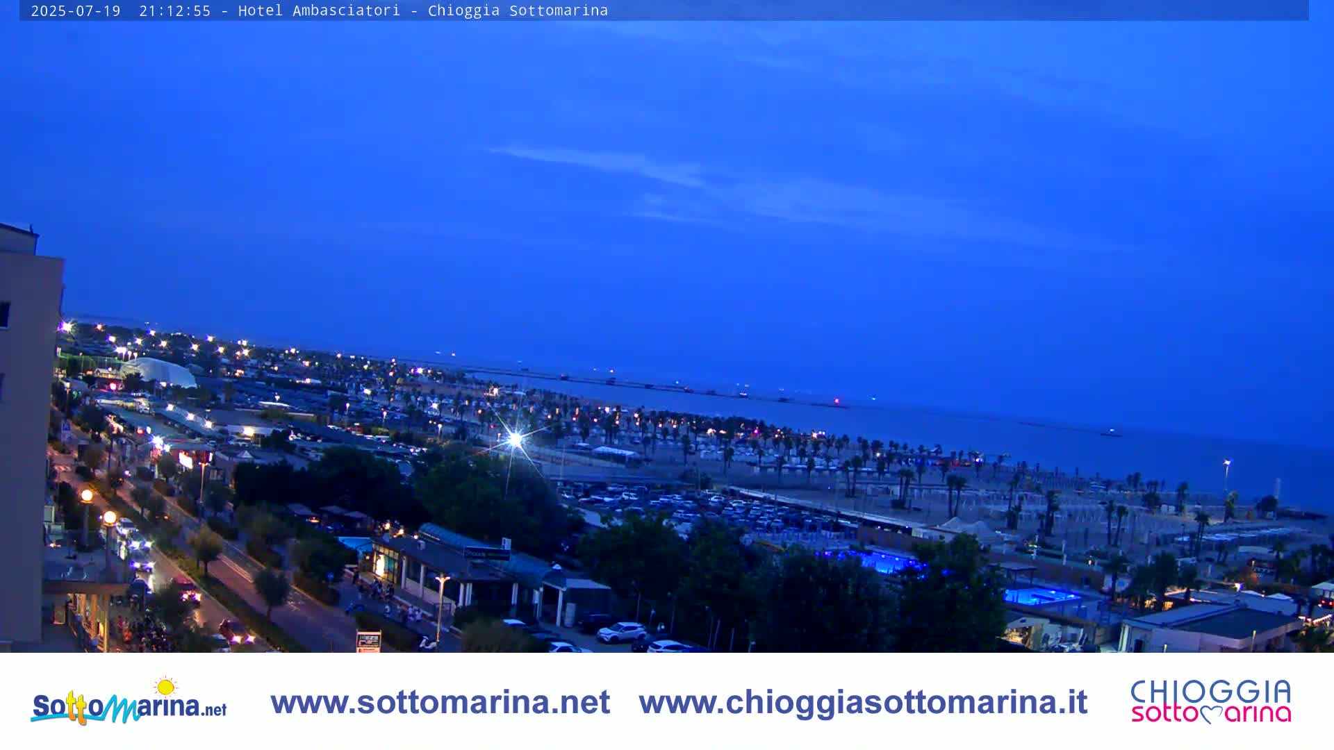 Chioggia Sottomarina Beach & Adriatic Coast Skyline Live Cam - Venice, Veneto, Italy