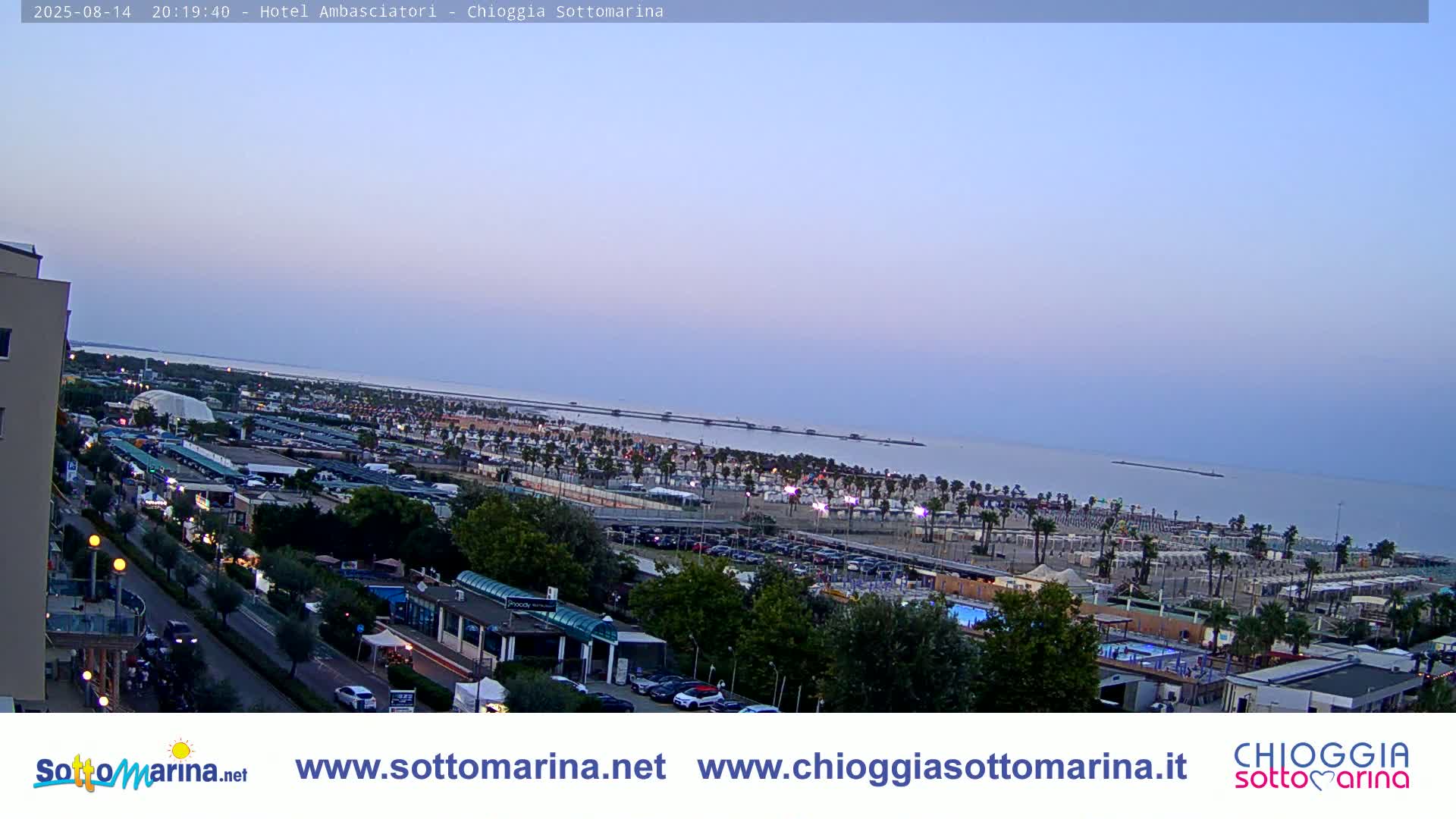 Chioggia Sottomarina Beach & Adriatic Coast Skyline Live Cam - Venice, Veneto, Italy