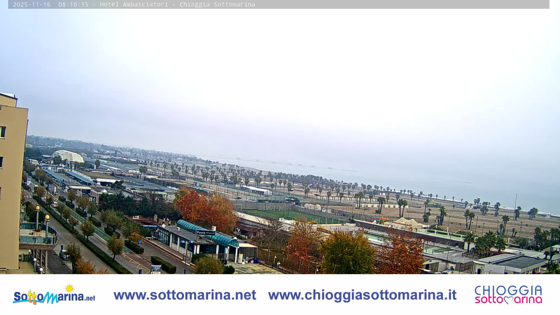 Chioggia Sottomarina Beach & Adriatic Coast Skyline Live Cam - Venice, Veneto, Italy