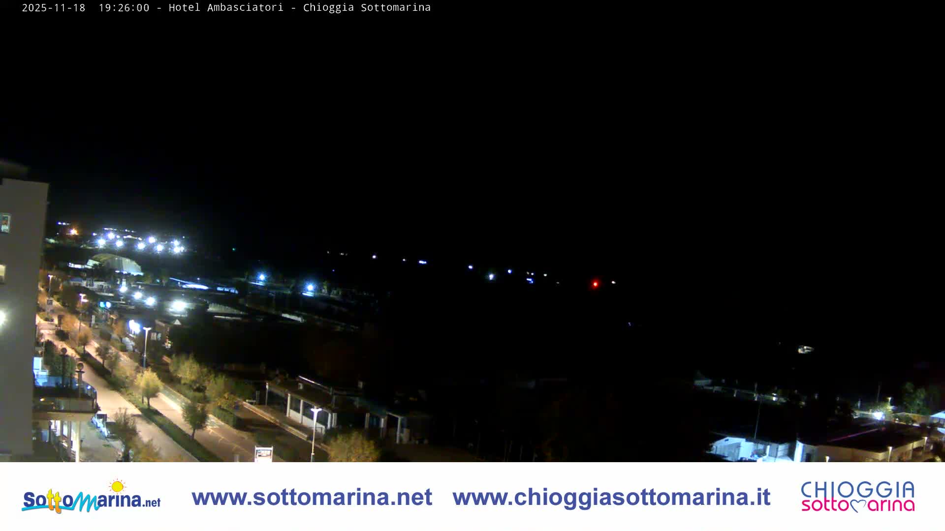 Chioggia Sottomarina Beach & Adriatic Coast Skyline Live Cam - Venice, Veneto, Italy
