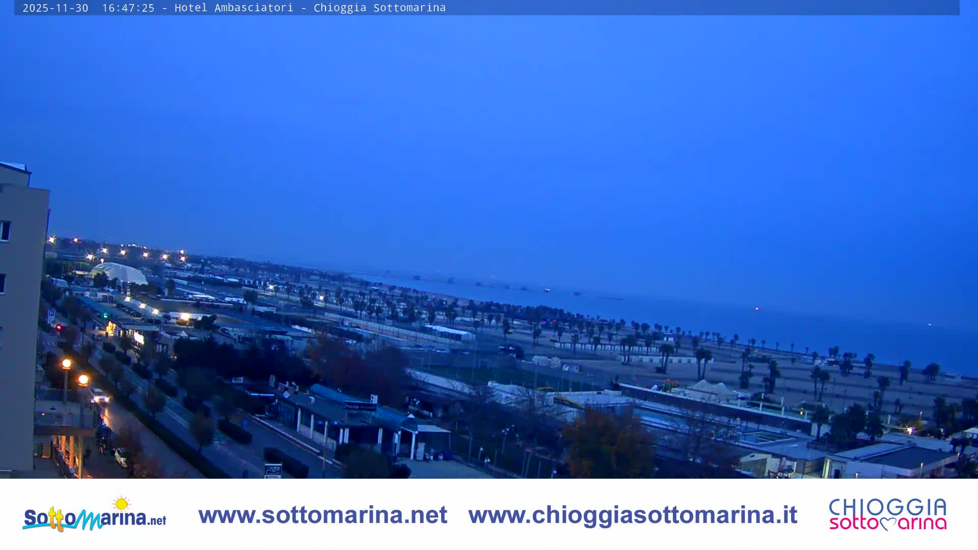Chioggia Sottomarina Beach & Adriatic Coast Skyline Live Cam - Venice, Veneto, Italy
