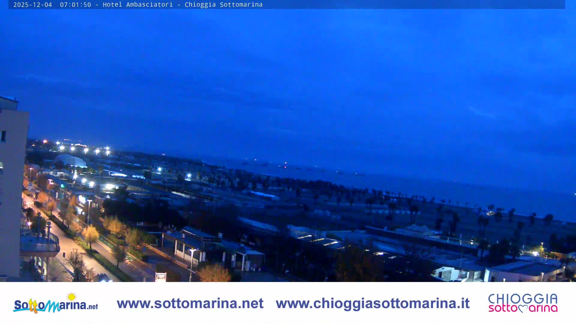Chioggia Sottomarina Beach & Adriatic Coast Skyline Live Cam - Venice, Veneto, Italy