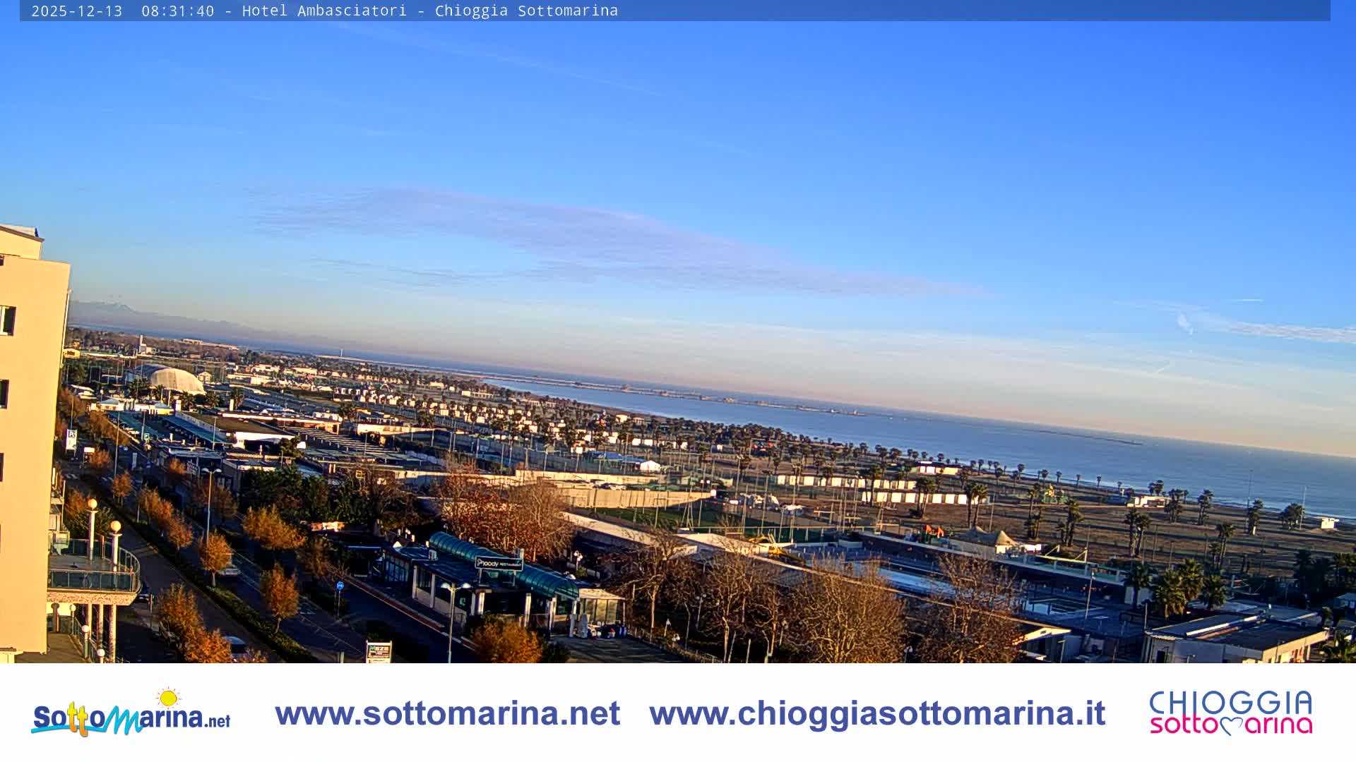 Chioggia Sottomarina Beach & Adriatic Coast Skyline Live Cam - Venice, Veneto, Italy