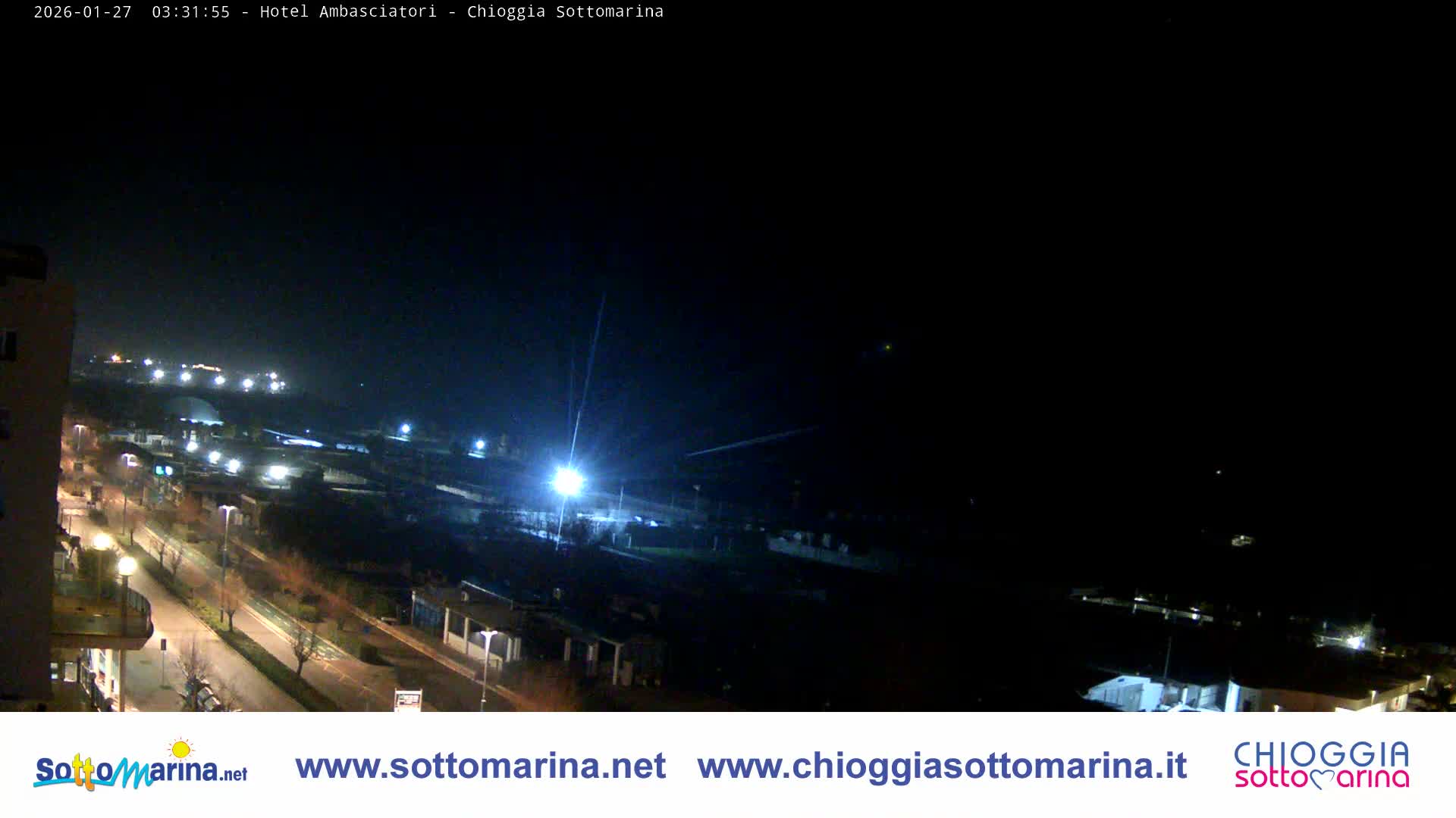 Chioggia Sottomarina Beach & Adriatic Coast Skyline Live Cam - Venice, Veneto, Italy