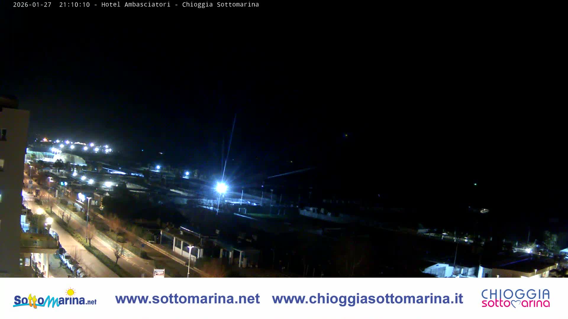 Chioggia Sottomarina Beach & Adriatic Coast Skyline Live Cam - Venice, Veneto, Italy