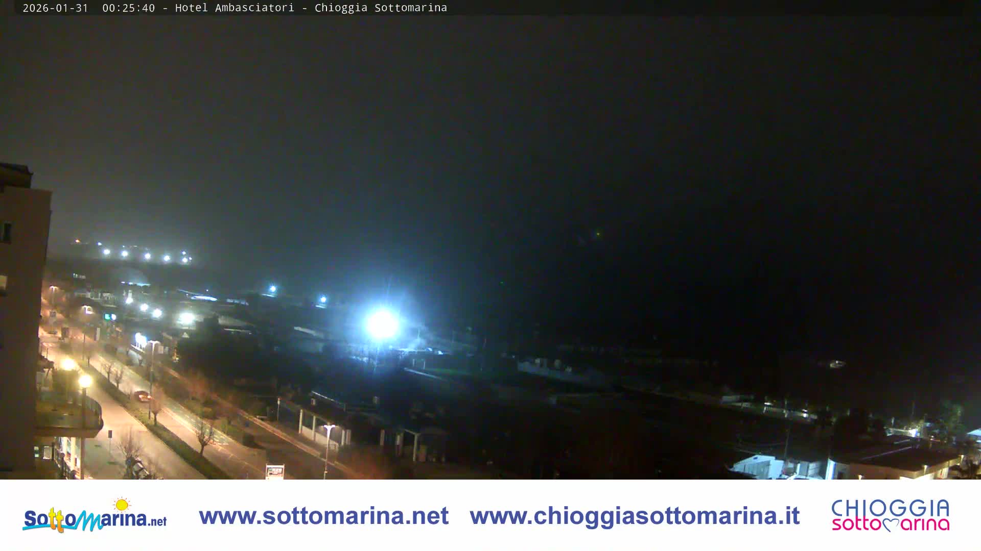 Chioggia Sottomarina Beach & Adriatic Coast Skyline Live Cam - Venice, Veneto, Italy