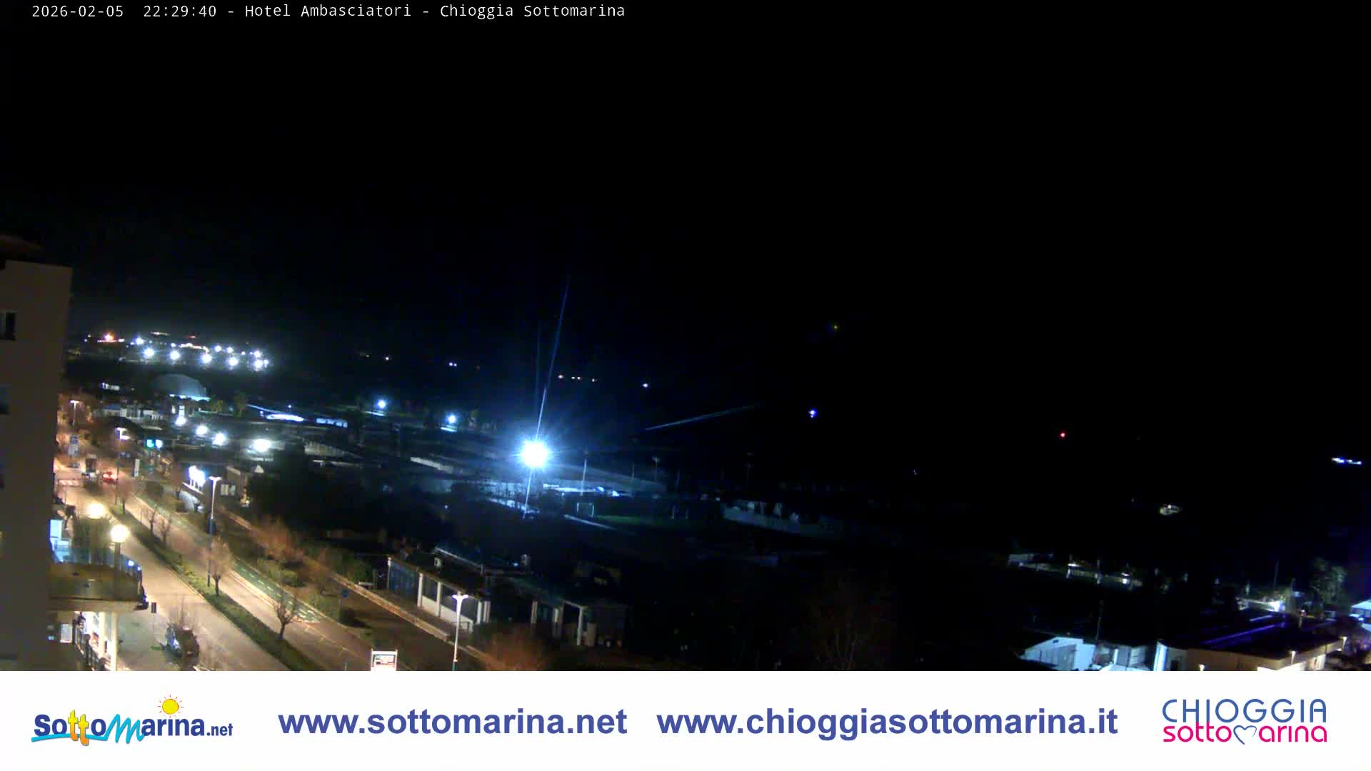 Chioggia Sottomarina Beach & Adriatic Coast Skyline Live Cam - Venice, Veneto, Italy