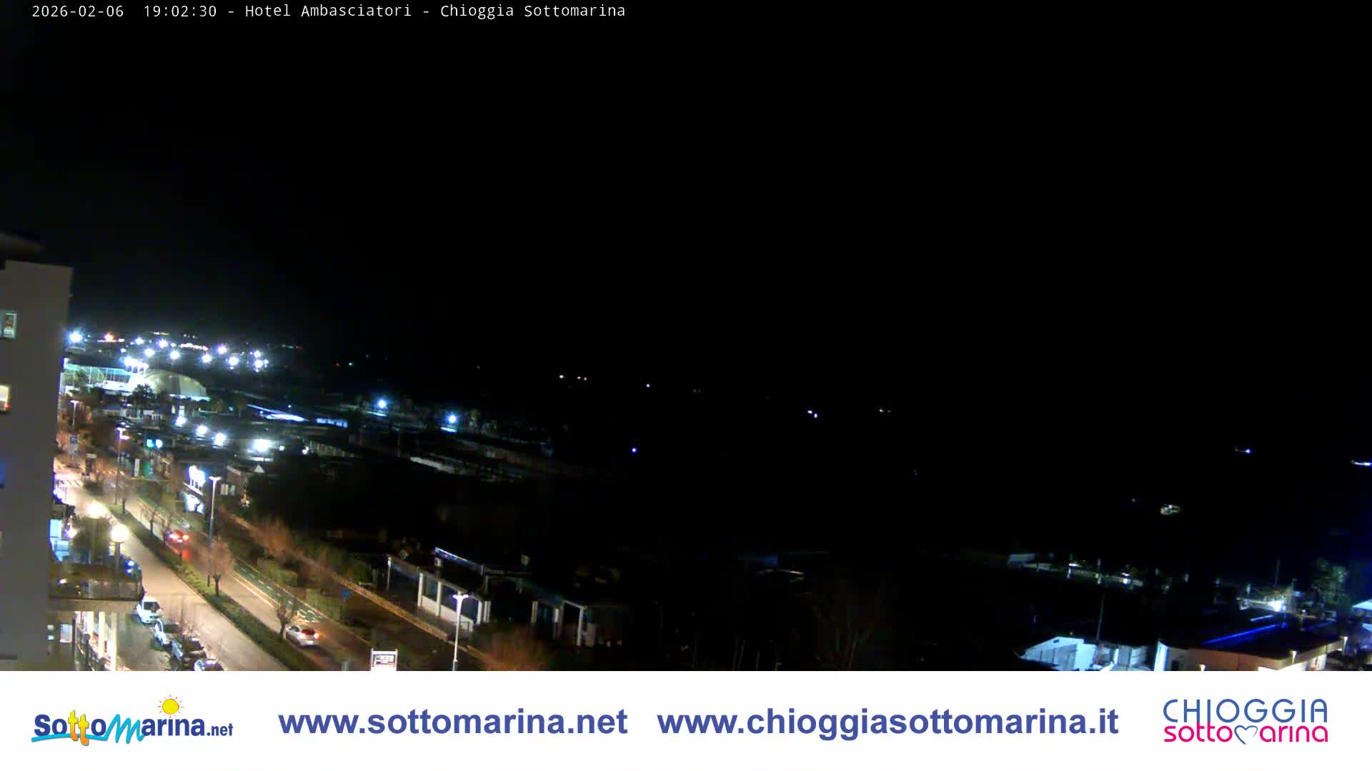 Chioggia Sottomarina Beach & Adriatic Coast Skyline Live Cam - Venice, Veneto, Italy