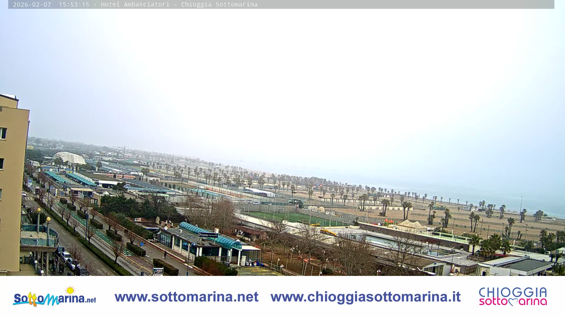 Chioggia Sottomarina Beach & Adriatic Coast Skyline Live Cam - Venice, Veneto, Italy