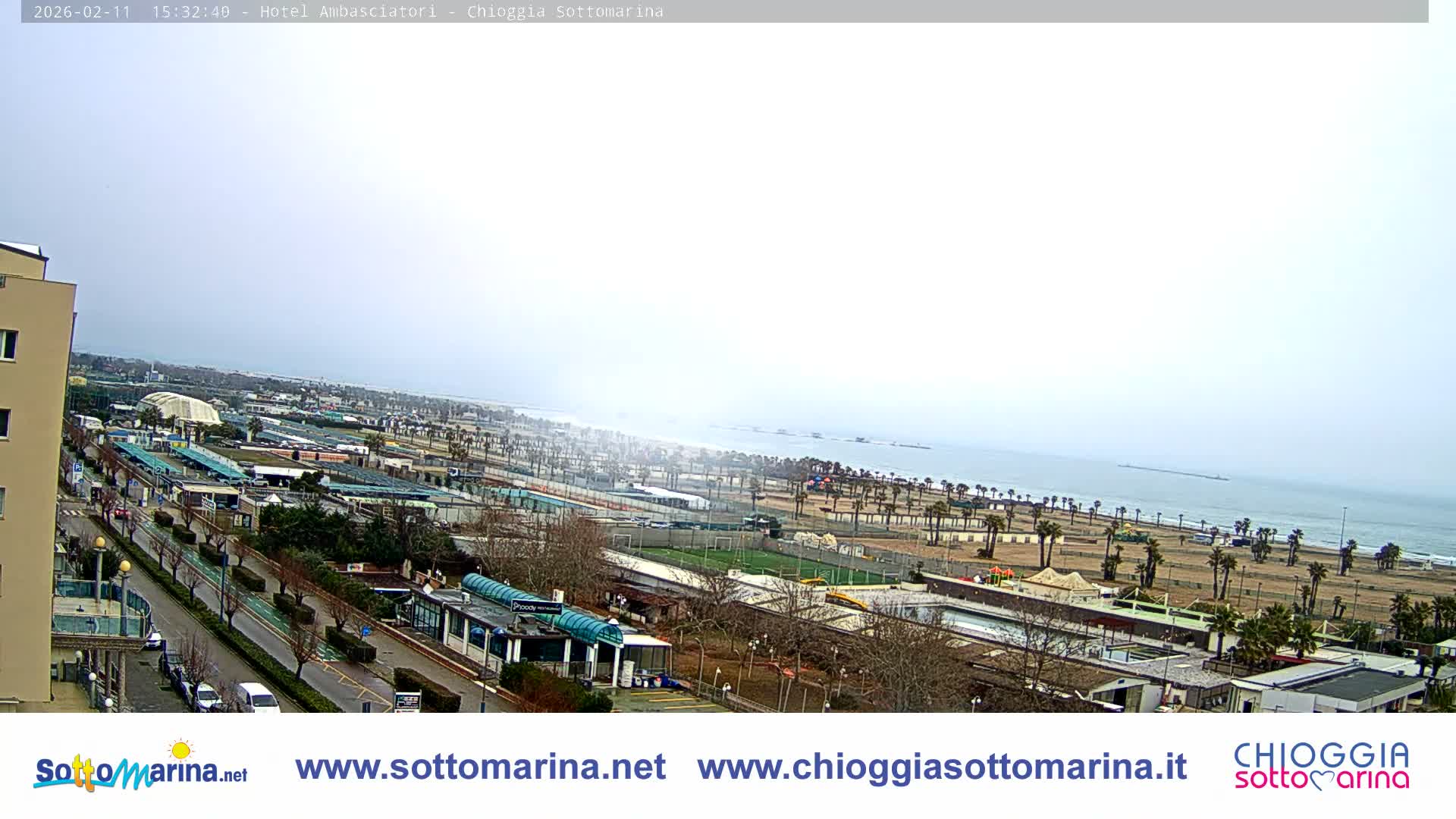 Chioggia Sottomarina Beach & Adriatic Coast Skyline Live Cam - Venice, Veneto, Italy