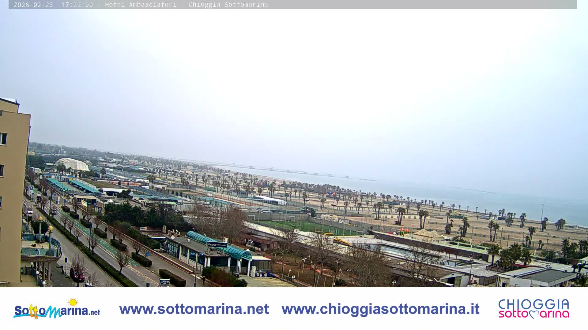 Chioggia Sottomarina Beach & Adriatic Coast Skyline Live Cam - Venice, Veneto, Italy