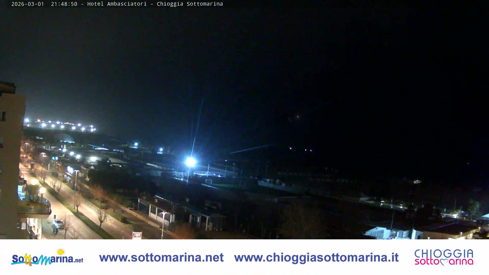 Chioggia Sottomarina Beach & Adriatic Coast Skyline Live Cam - Venice, Veneto, Italy