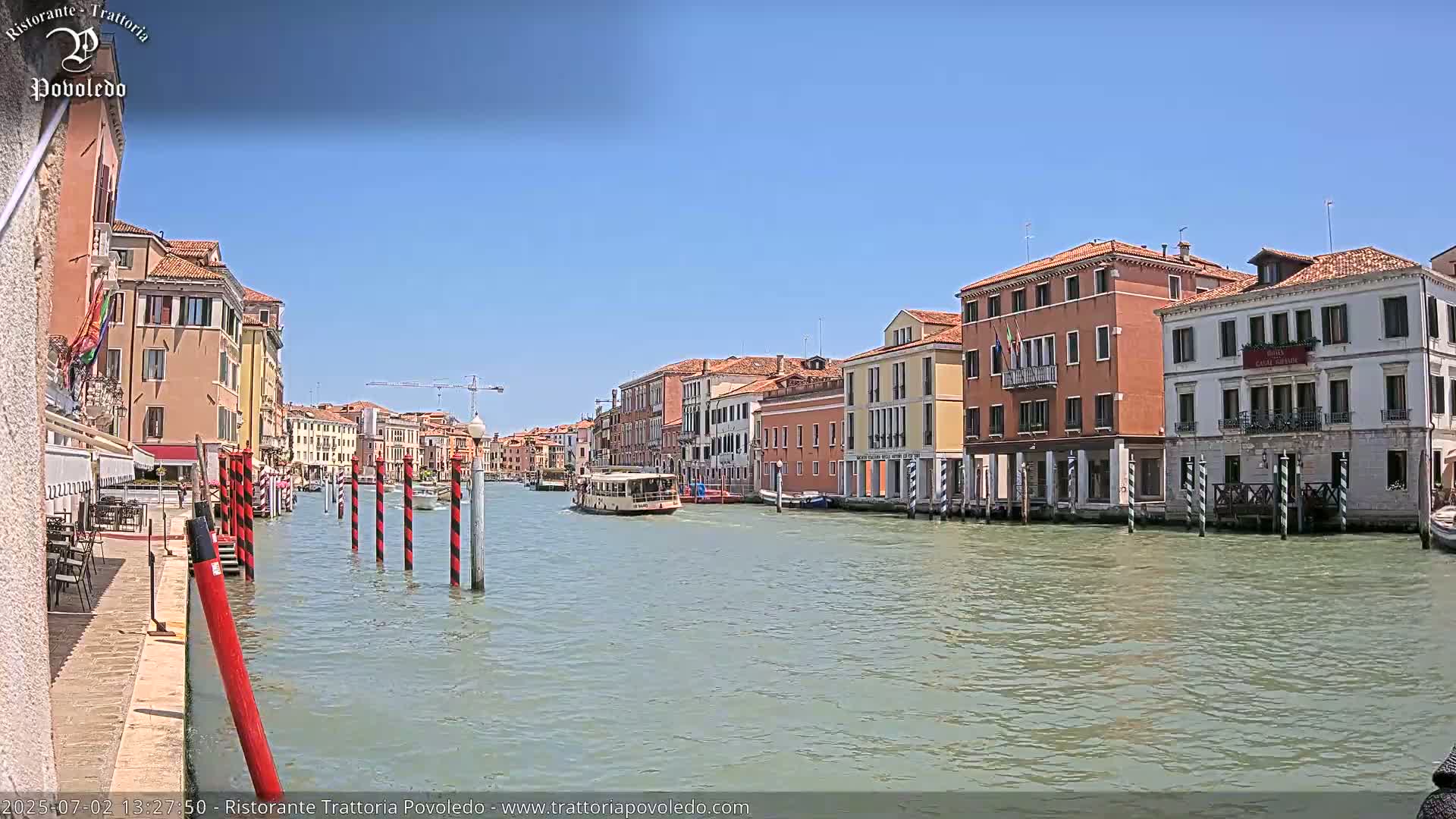 Venezia, Grand Canal Boat Traffic View Live Cam - Venice, Veneto, Italy