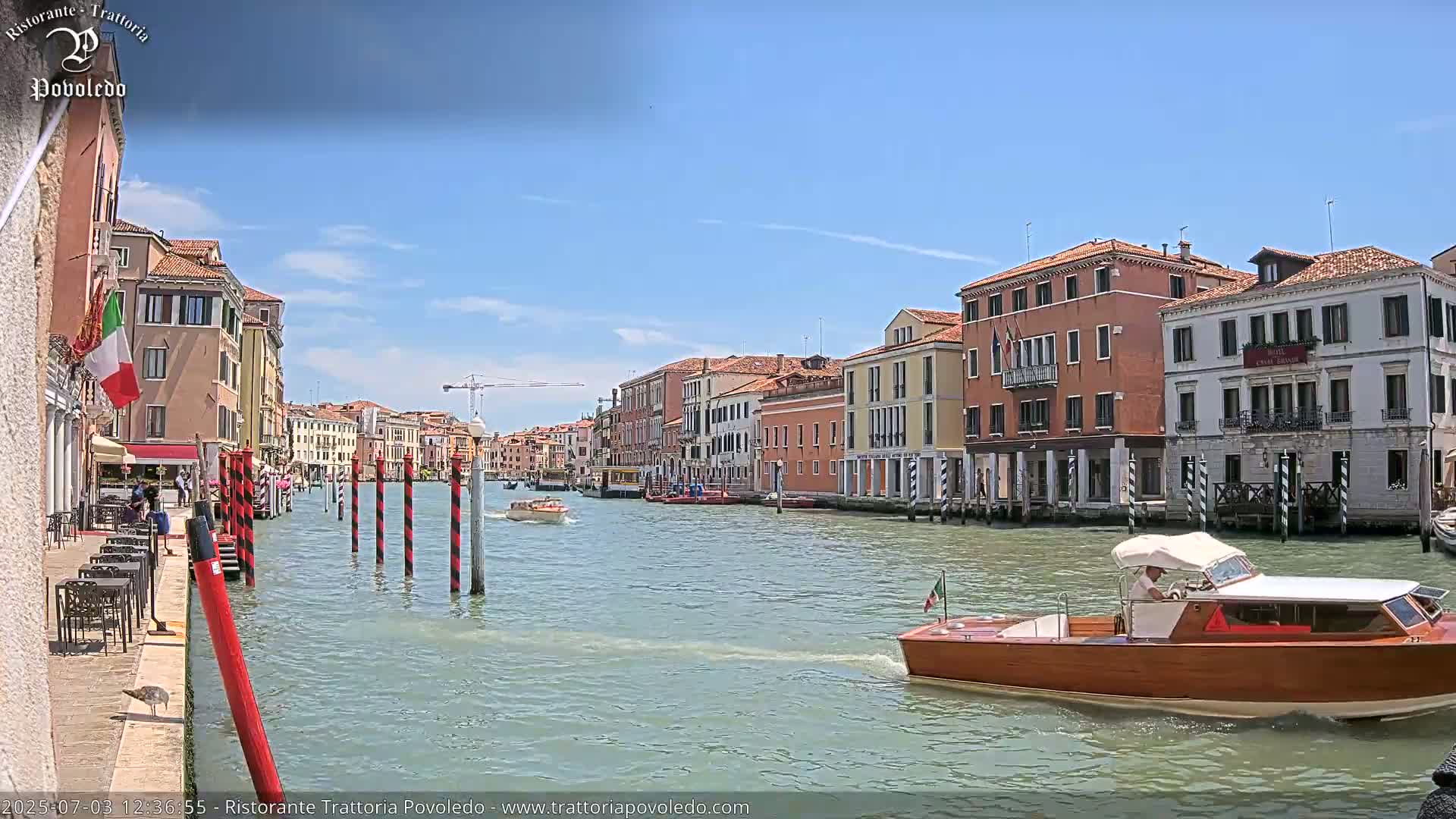 Venezia, Grand Canal Boat Traffic View Live Cam - Venice, Veneto, Italy