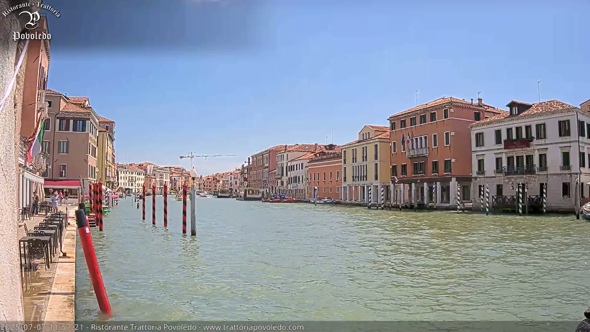 Venezia, Grand Canal Boat Traffic View Live Cam - Venice, Veneto, Italy