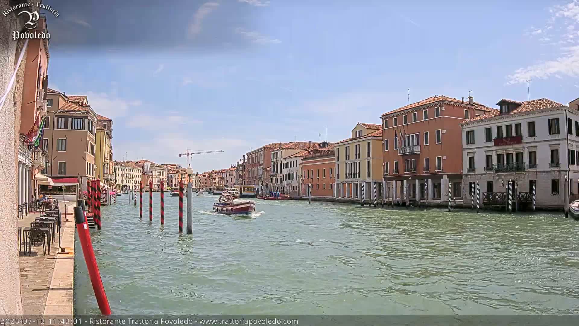Venezia, Grand Canal Boat Traffic View Live Cam - Venice, Veneto, Italy