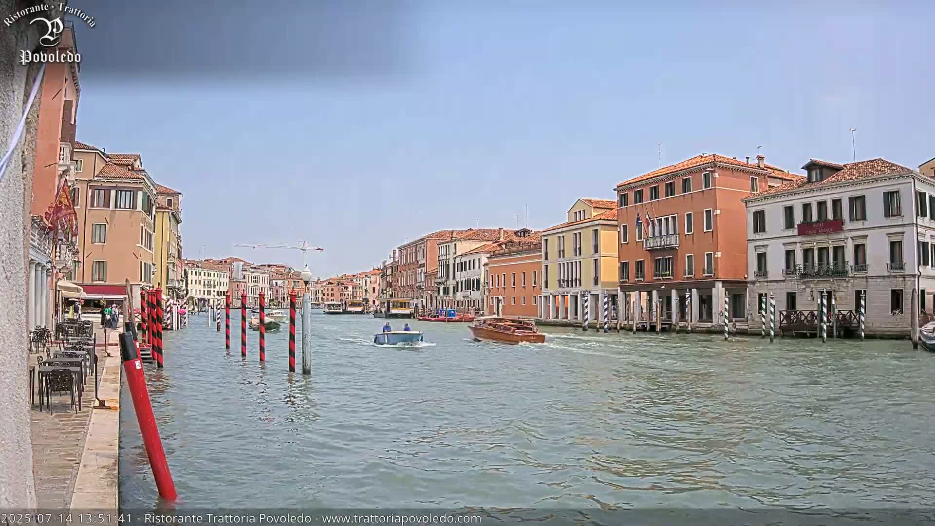 Venezia, Grand Canal Boat Traffic View Live Cam - Venice, Veneto, Italy