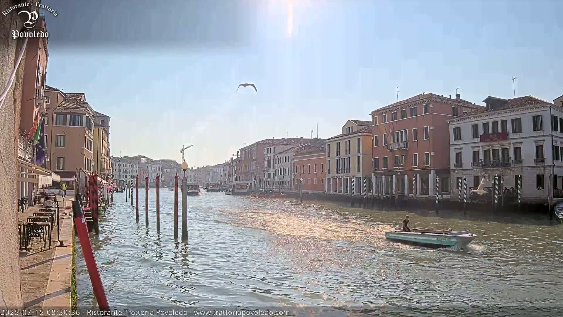Venezia, Grand Canal Boat Traffic View Live Cam - Venice, Veneto, Italy