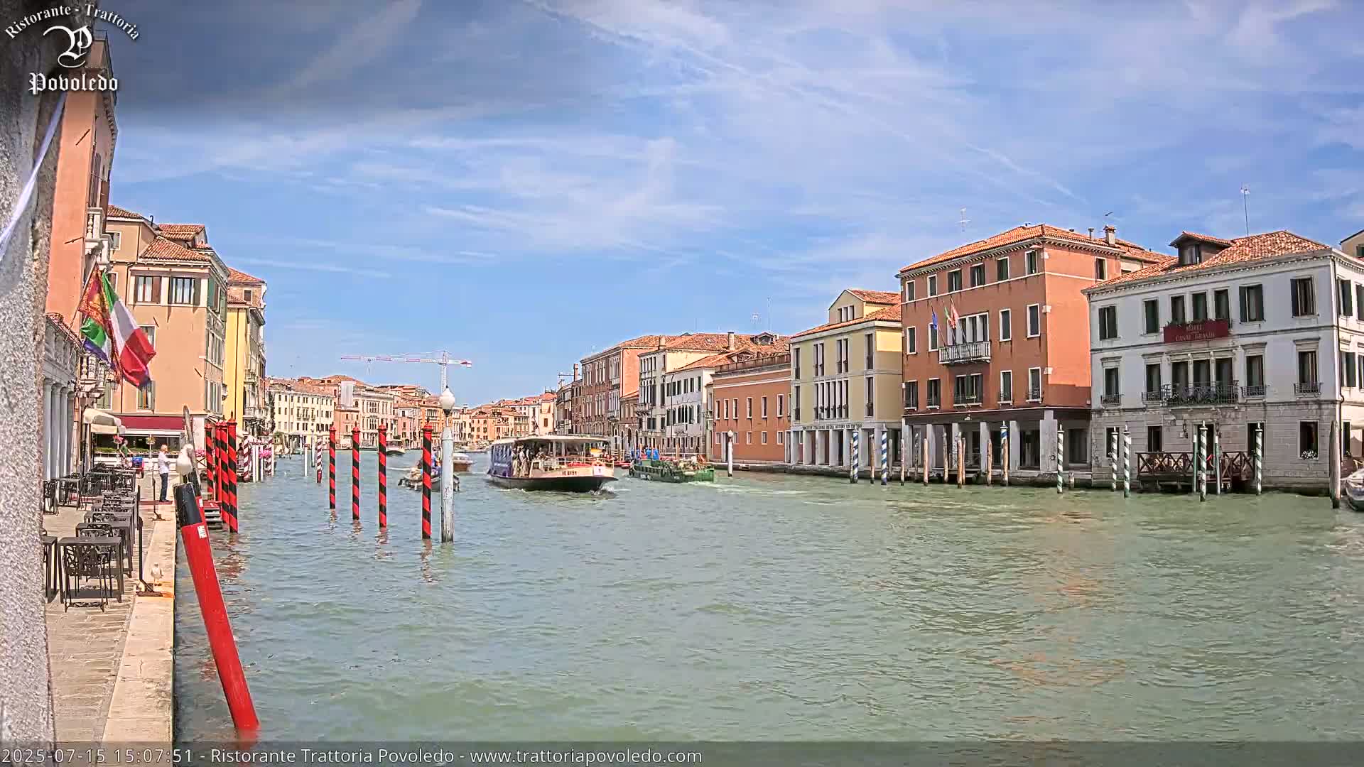Venezia, Grand Canal Boat Traffic View Live Cam - Venice, Veneto, Italy