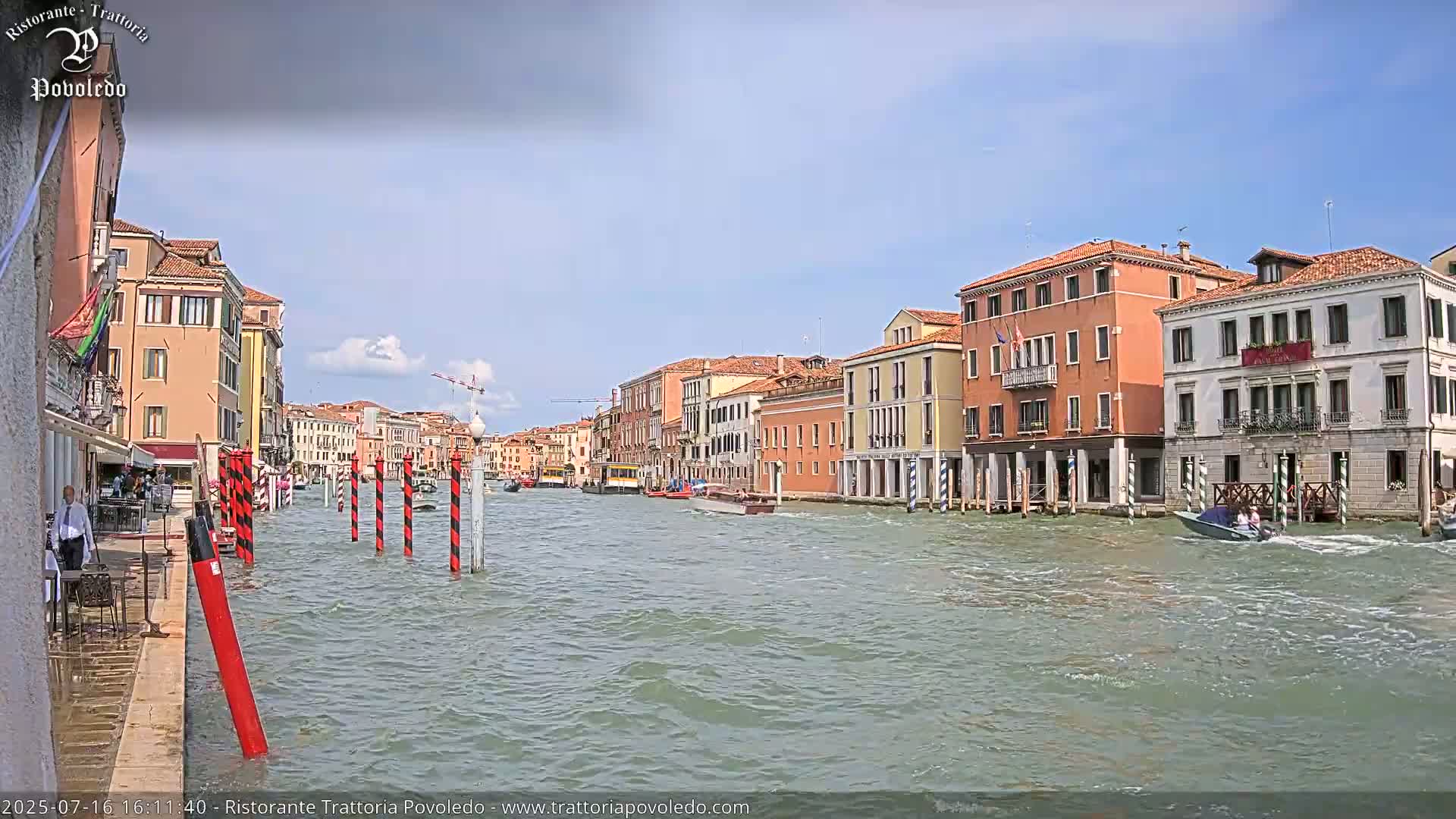 Venezia, Grand Canal Boat Traffic View Live Cam - Venice, Veneto, Italy