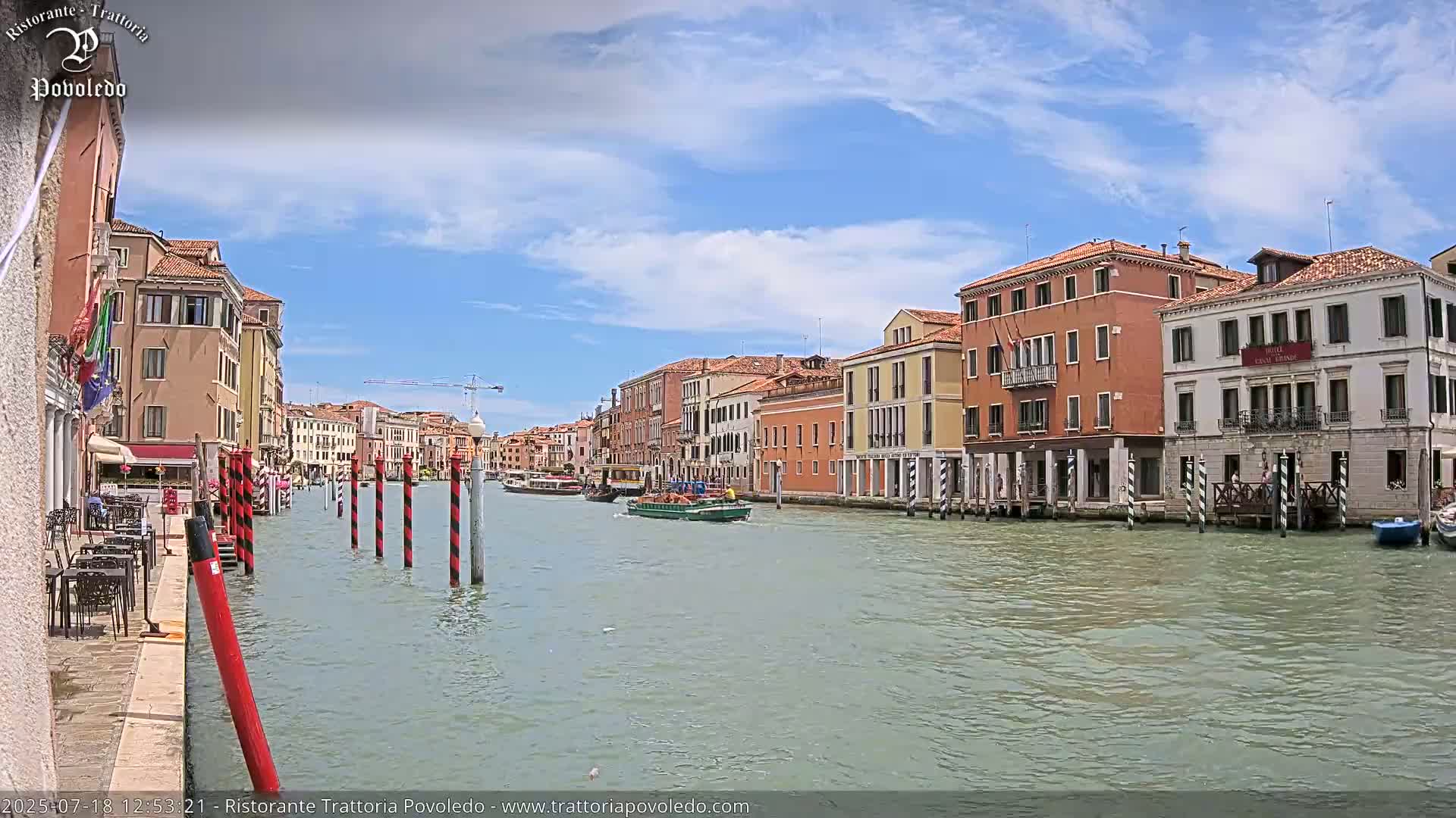 Venezia, Grand Canal Boat Traffic View Live Cam - Venice, Veneto, Italy