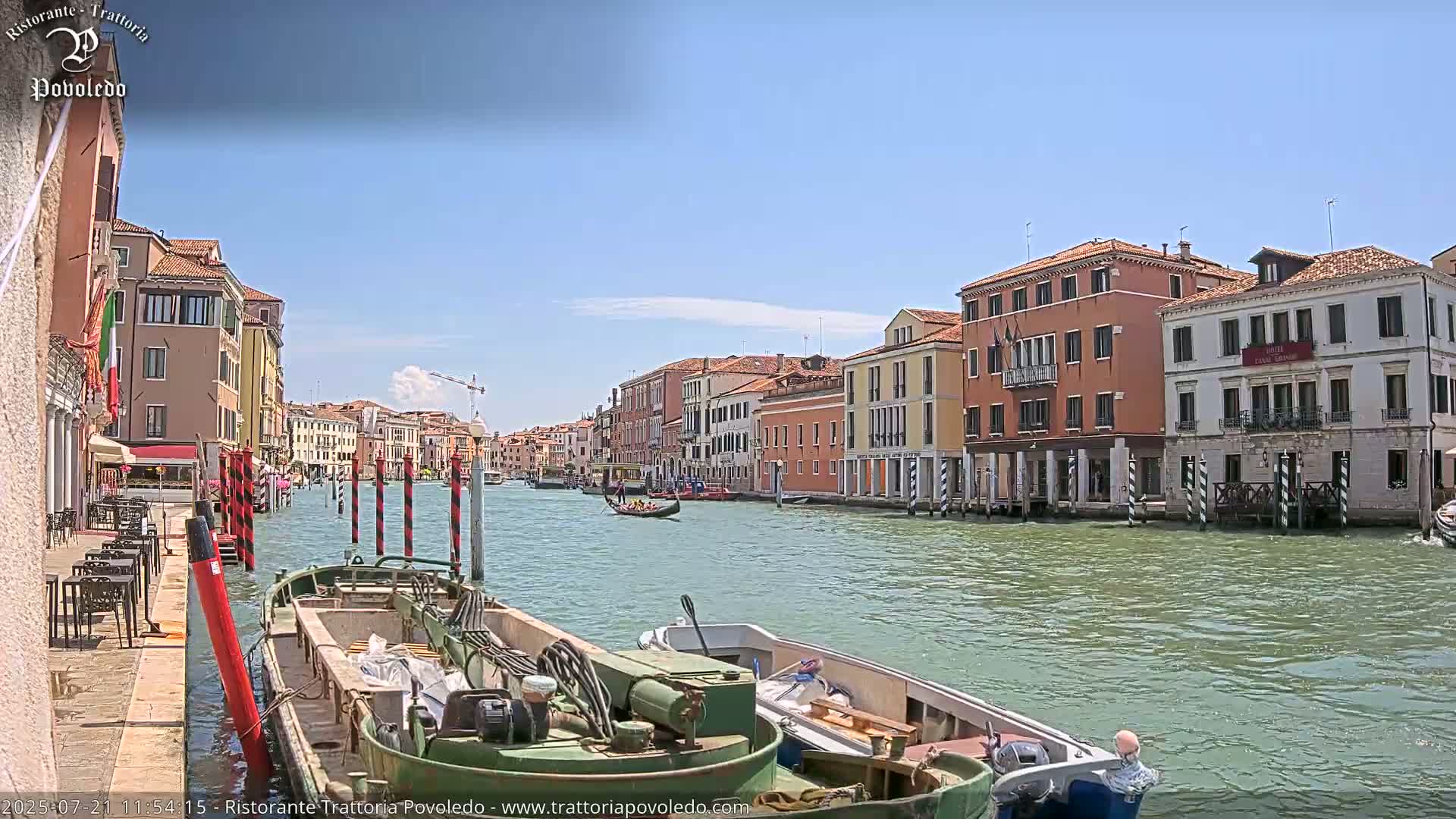 Venezia, Grand Canal Boat Traffic View Live Cam - Venice, Veneto, Italy