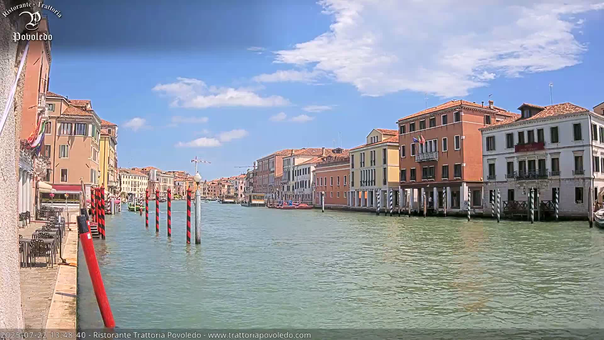 Venezia, Grand Canal Boat Traffic View Live Cam - Venice, Veneto, Italy