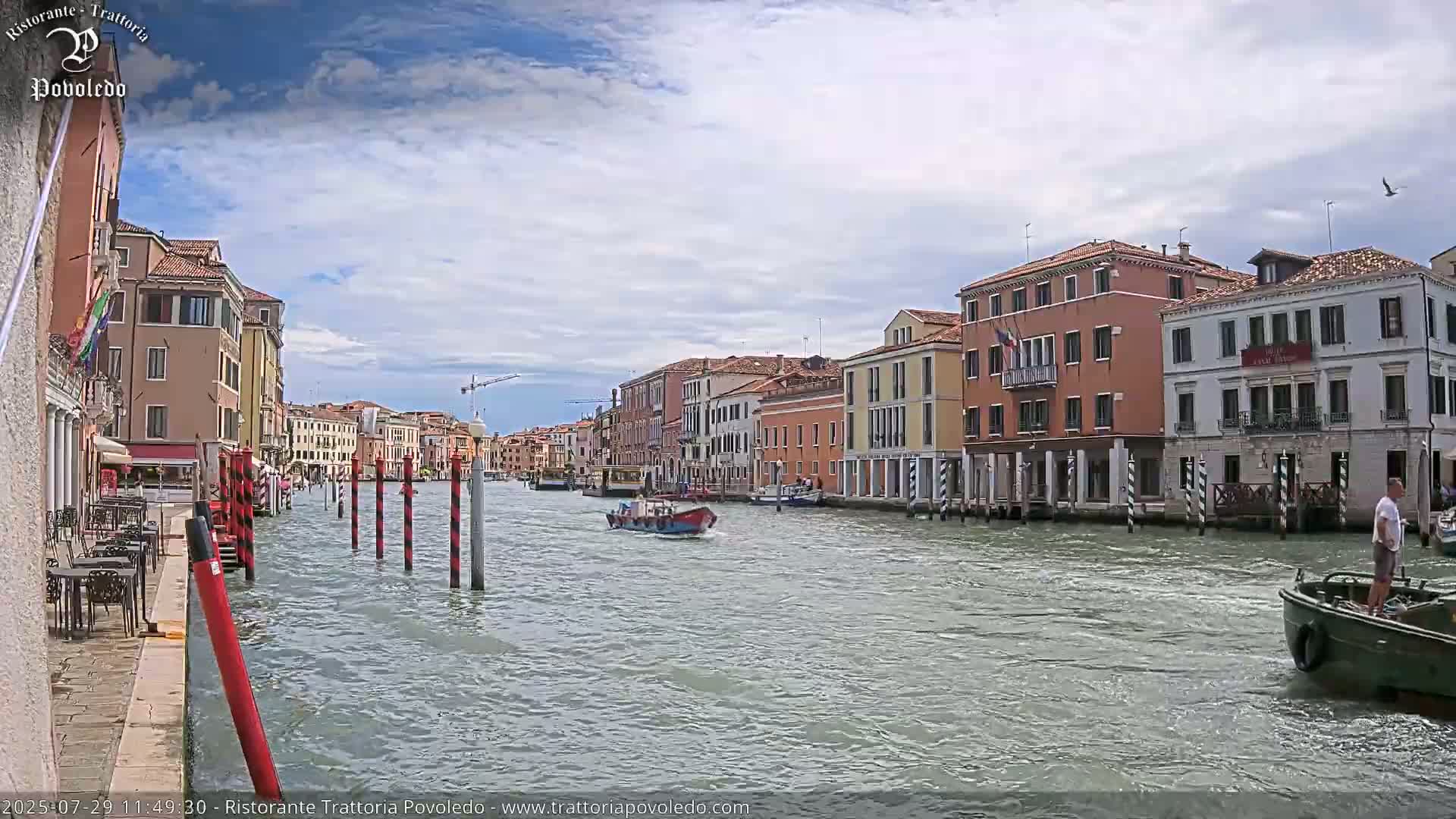 Venezia, Grand Canal Boat Traffic View Live Cam - Venice, Veneto, Italy