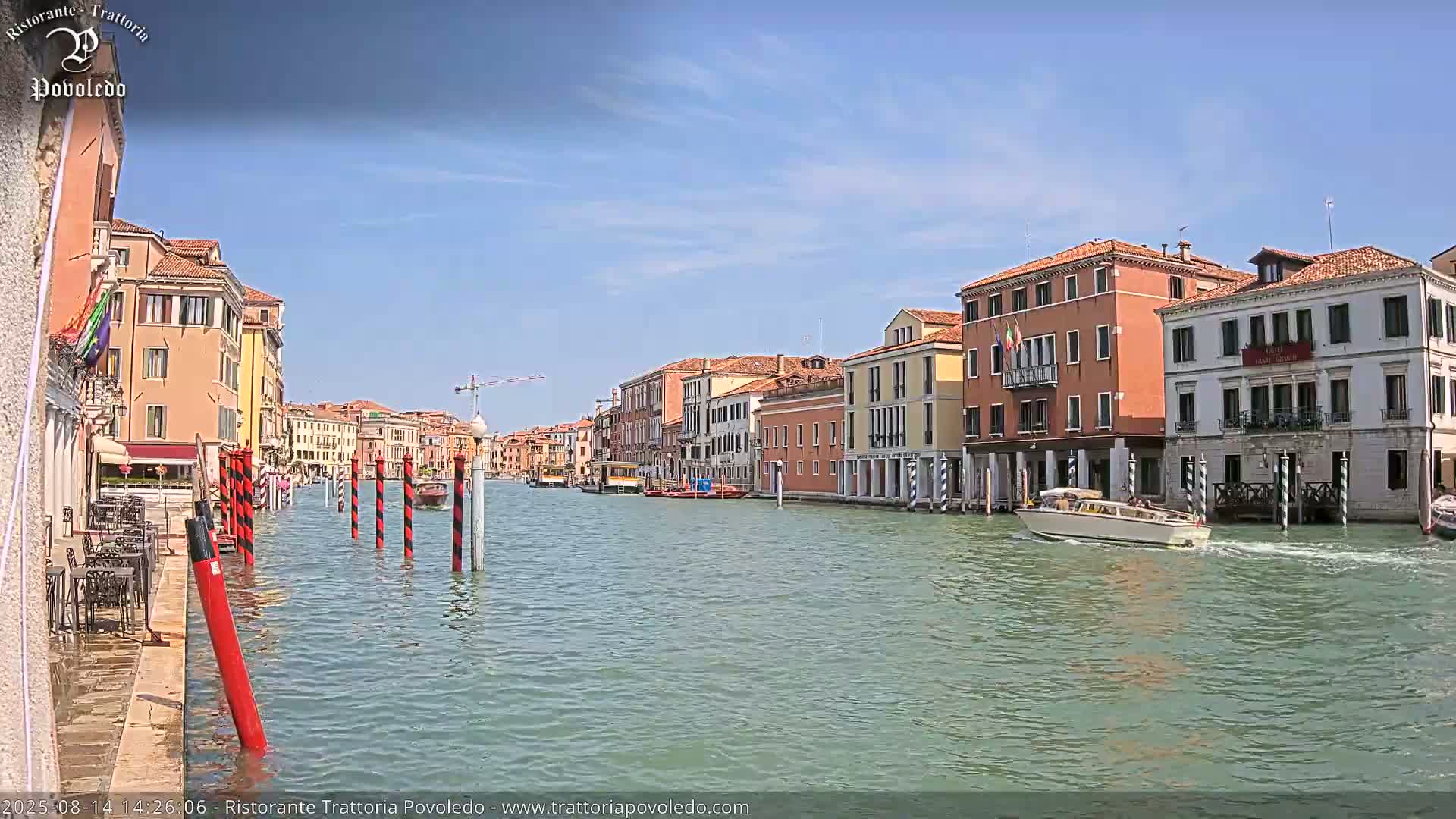 Venezia, Grand Canal Boat Traffic View Live Cam - Venice, Veneto, Italy