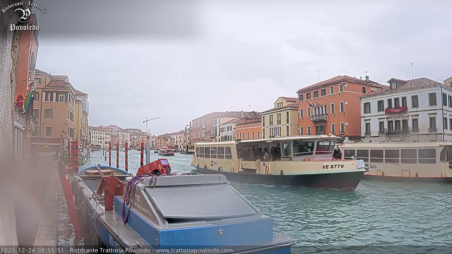 Venezia, Grand Canal Boat Traffic View Live Cam - Venice, Veneto, Italy