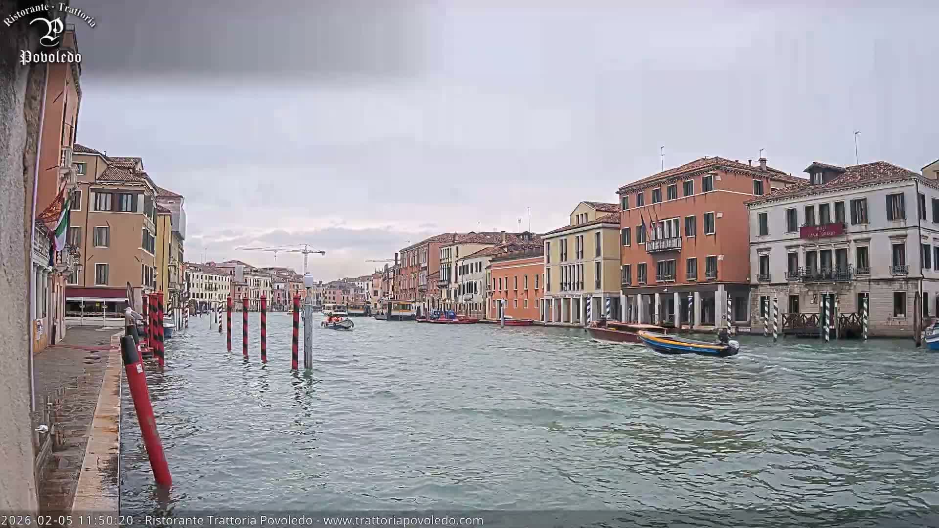 Venezia, Grand Canal Boat Traffic View Live Cam - Venice, Veneto, Italy