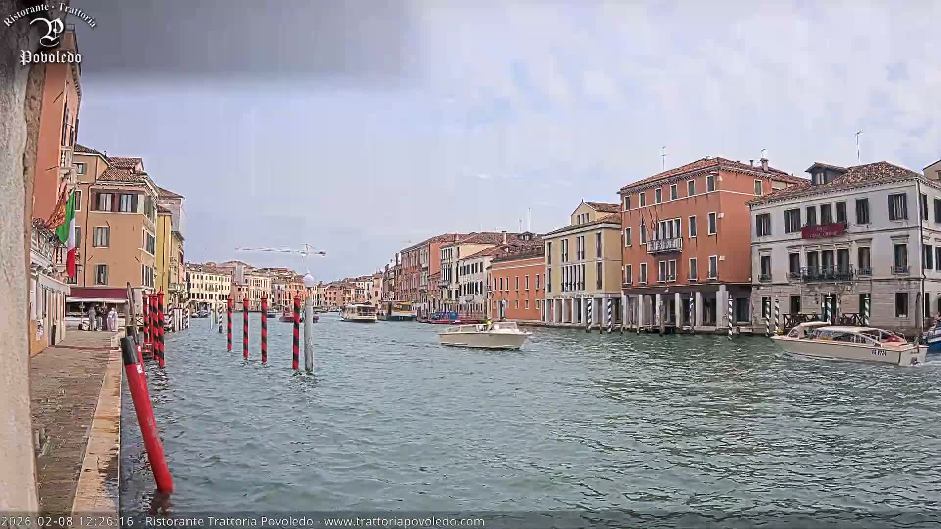 Venezia, Grand Canal Boat Traffic View Live Cam - Venice, Veneto, Italy