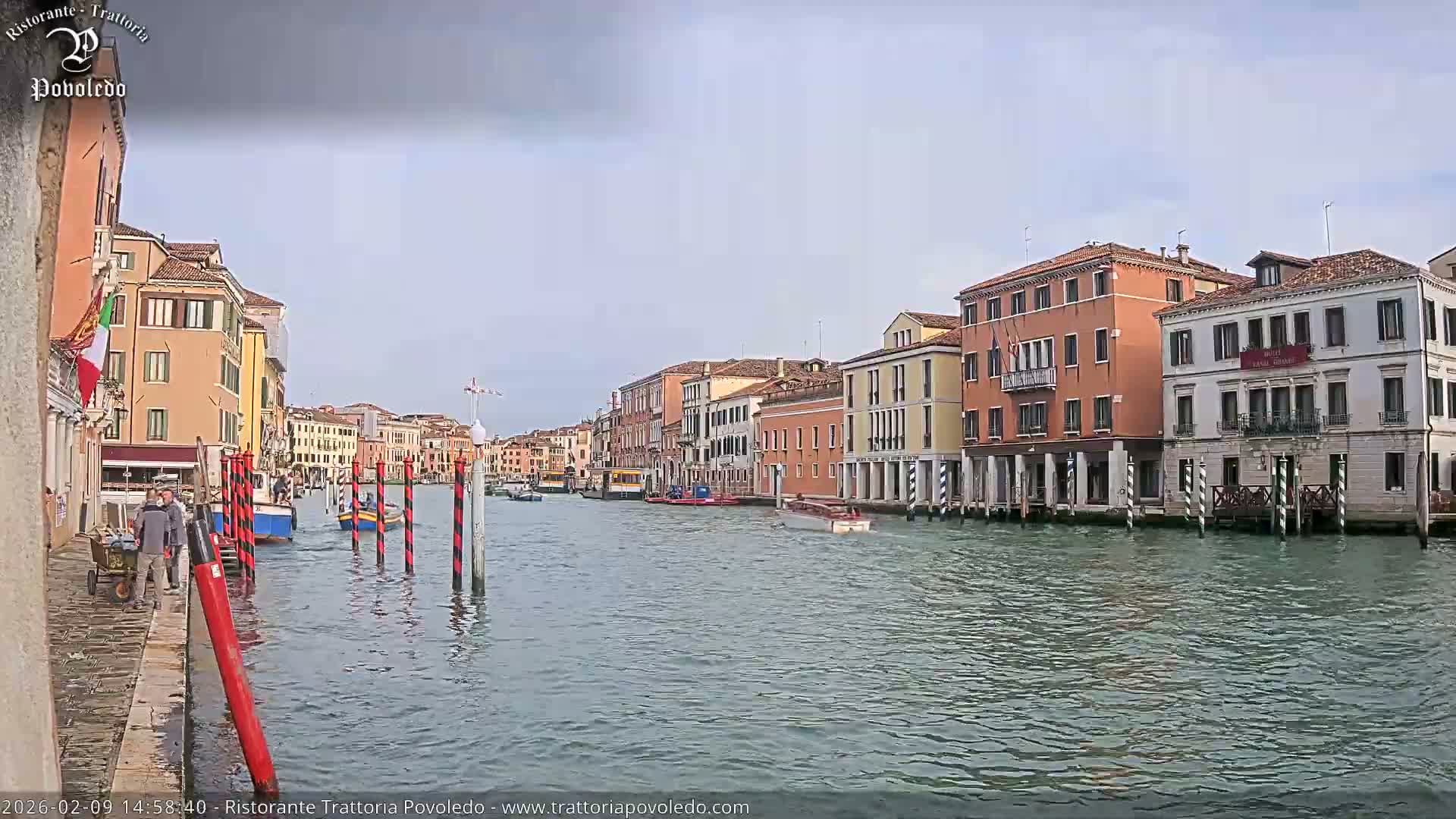 Venezia, Grand Canal Boat Traffic View Live Cam - Venice, Veneto, Italy