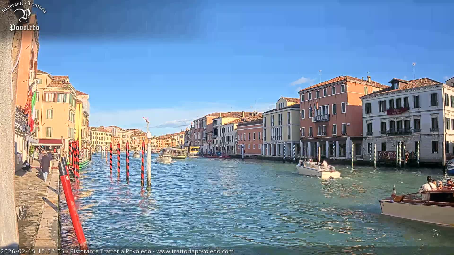 Venezia, Grand Canal Boat Traffic View Live Cam - Venice, Veneto, Italy
