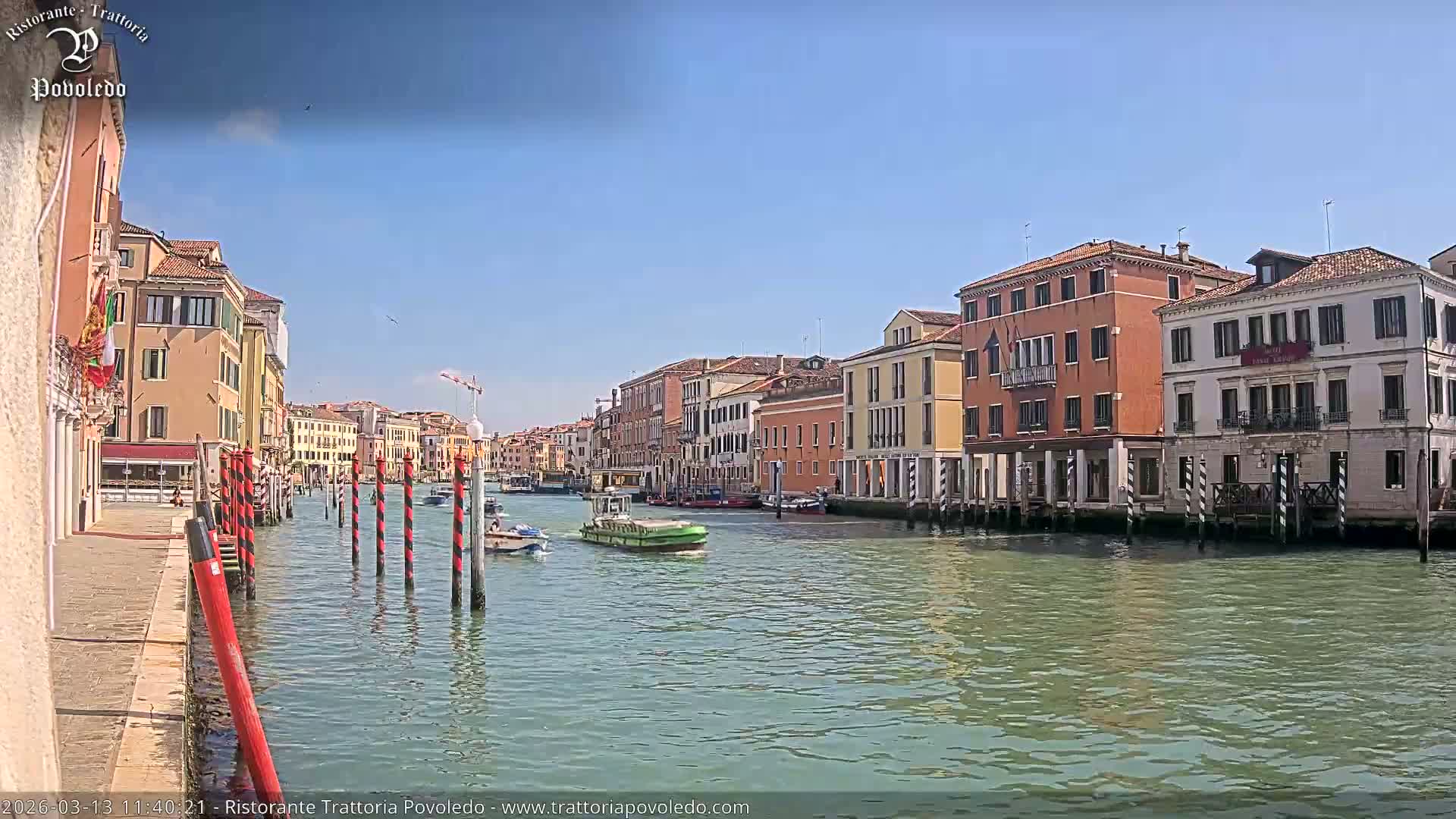 Venezia, Grand Canal Boat Traffic View Live Cam - Venice, Veneto, Italy