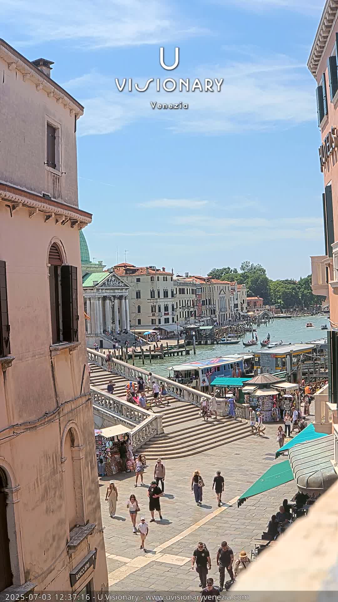 Venice, Ponte degli Scalzi Bridge & Chiesa di San Simeon Piccolo Church Live Cam - Venice, Veneto, Italy