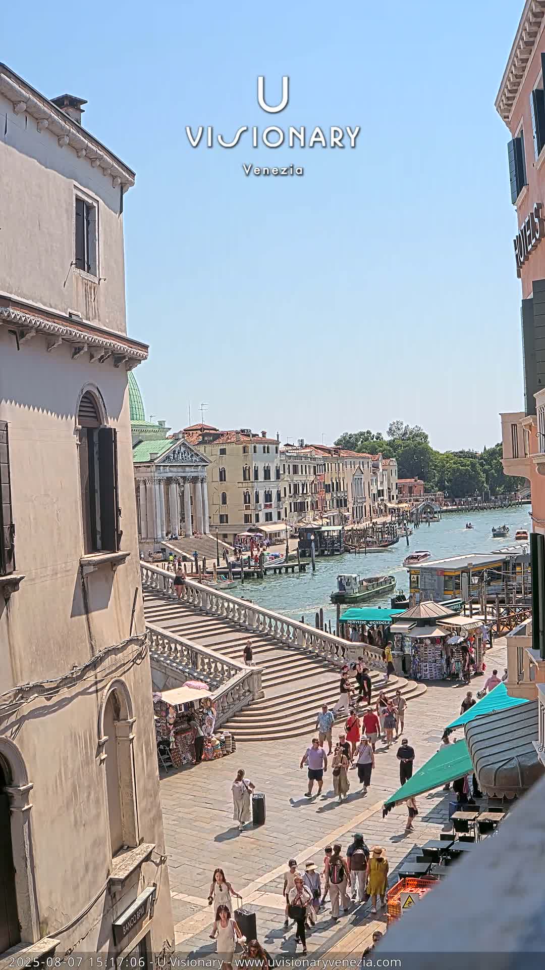 Venice, Ponte degli Scalzi Bridge & Chiesa di San Simeon Piccolo Church Live Cam - Venice, Veneto, Italy