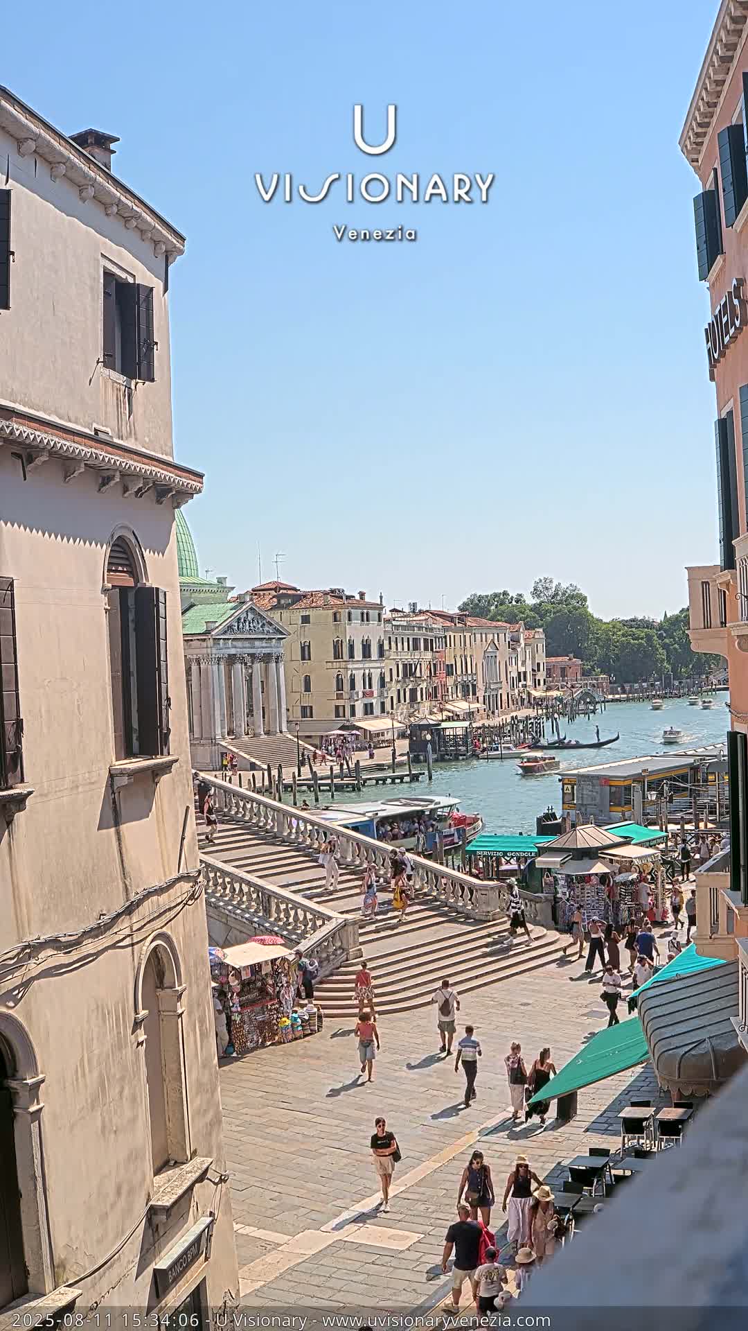 Venice, Ponte degli Scalzi Bridge & Chiesa di San Simeon Piccolo Church Live Cam - Venice, Veneto, Italy