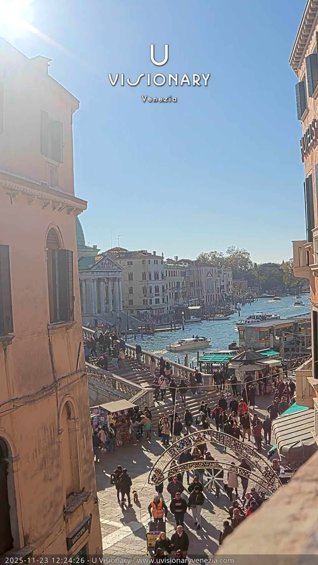 Venice, Ponte degli Scalzi Bridge & Chiesa di San Simeon Piccolo Church Live Cam - Venice, Veneto, Italy