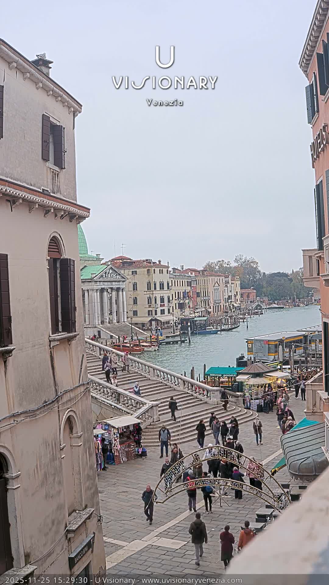Venice, Ponte degli Scalzi Bridge & Chiesa di San Simeon Piccolo Church Live Cam - Venice, Veneto, Italy