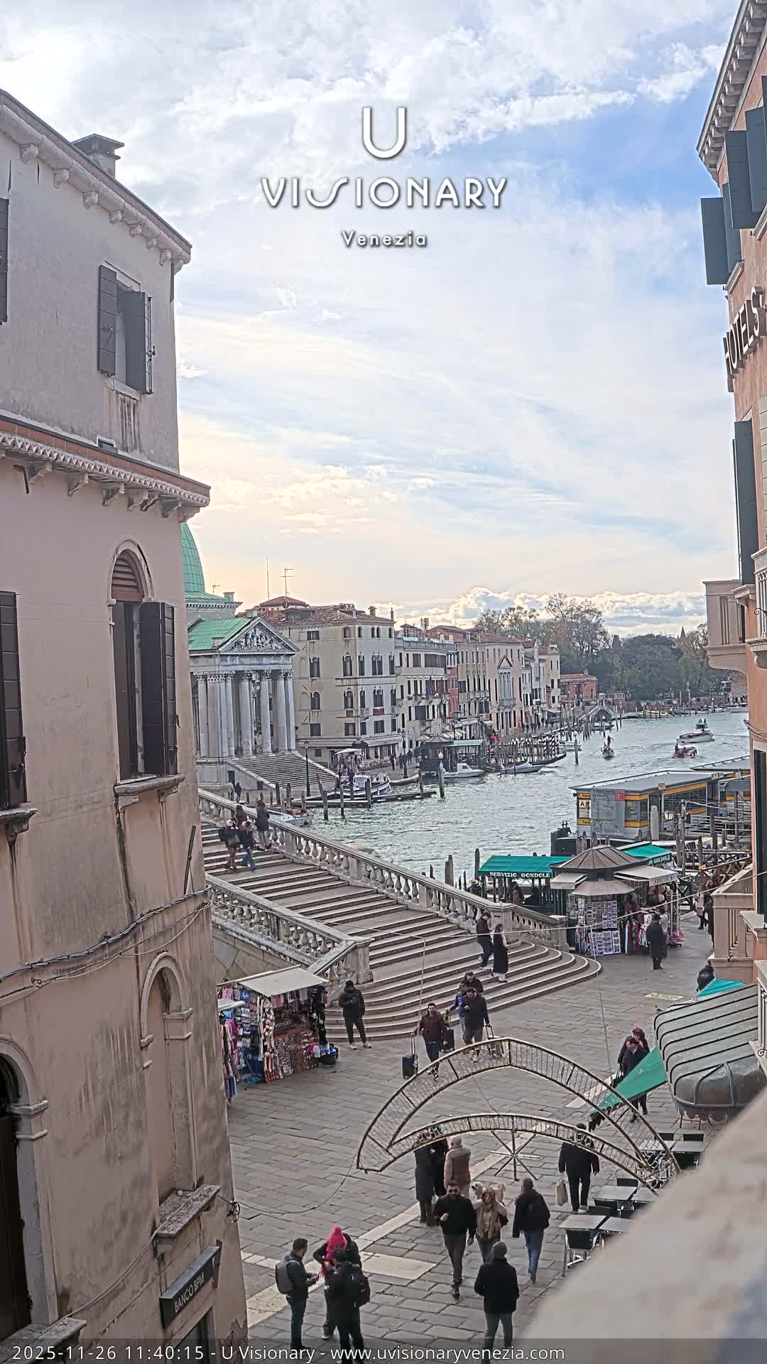 Venice, Ponte degli Scalzi Bridge & Chiesa di San Simeon Piccolo Church Live Cam - Venice, Veneto, Italy